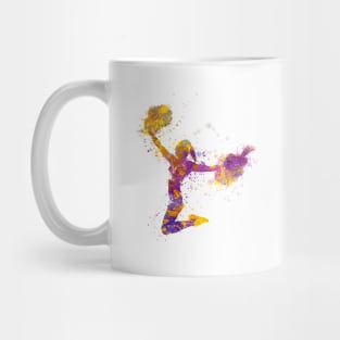 Sports cheerleader in watercolor Mug